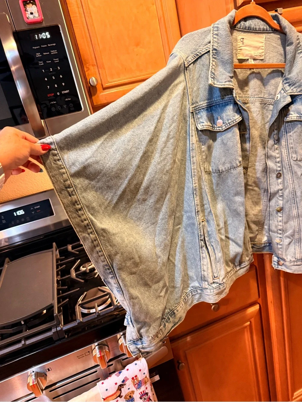 Anthropologie - Pilcro Light Wash Oversized Denim Jacket
